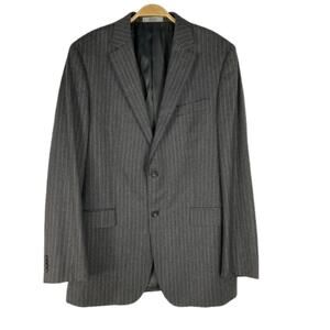 Lauren Ralph Lauren Pinstripe Wool Cashmere Sport Coat Blazer Men 42L Dark Gray